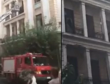 Βίντεο: Πυρκαγιά σε κτίριο στην Αθήνα - Απεγκλωβίστηκαν 7 άτομα